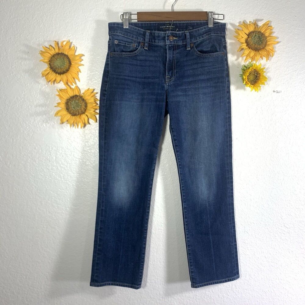 Lucky Brand Sweet Crop Blue 9” Rise Jeans Size 6/28 Womens
